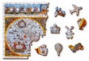 Legpuzzel Nova Terrarum antieke kaart puzzel in hout 505 stuks | Wooden City