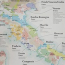 Poster Italy Wine map | 50 x 70 cn | La carte des vins