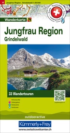 Wandelkaart 4 Jungfrau Regio / Grindelwald | Hallwag