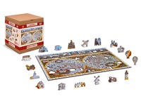 Nova Terrarum antieke kaart puzzel in hout 505 stuks