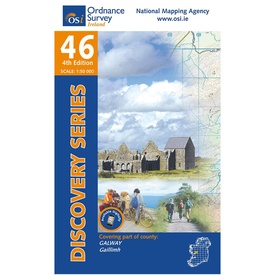 Topografische kaart - Wandelkaart 46 Discovery Galway | Ordnance Survey Ireland