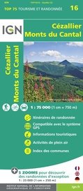 Wandelkaart - Fietskaart 75016 Cézallier – Monts du Cantal | IGN - Institut Géographique National