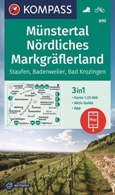 Wandelkaart 890 Münstertal - Nördliches Markgräflerland | Kompass