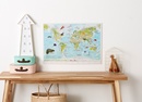 Kinderwereldkaart Scratch the World kids animals, 42 x 60 cm | Maps International