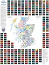 Historische Kaart Tartans Map of Scotland | Collins