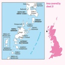 Wandelkaart - Topografische kaart 031 Landranger Barra & South Uist, Vatersay & Eriskay | Ordnance Survey