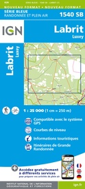 Wandelkaart - Topografische kaart 1540 SB - Serie Bleue Labrit | IGN - Institut Géographique National