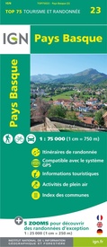 Fietskaart - Wandelkaart 75023 Pays Basque | IGN - Institut Géographique National