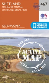 Wandelkaart - Topografische kaart 467 OS Explorer Map | Active Shetland / Mainland Central | Ordnance Survey