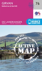 Wandelkaart - Topografische kaart 76 Landranger Active Girvan | Ordnance Survey