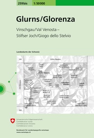 Wandelkaart - Topografische kaart 259bis Glorenza/Glurns | Swisstopo