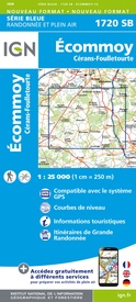 Wandelkaart - Topografische kaart 1720 SB - Serie Bleue Ecommoy – Cérans-Foulletourte | IGN - Institut Géographique National